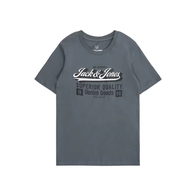 Afbeelding van JACK&amp;JONES JJELOGO TEE SS ONECK 2 COL AW25 NOOS JNR Jongens T shirts blauw maat 128