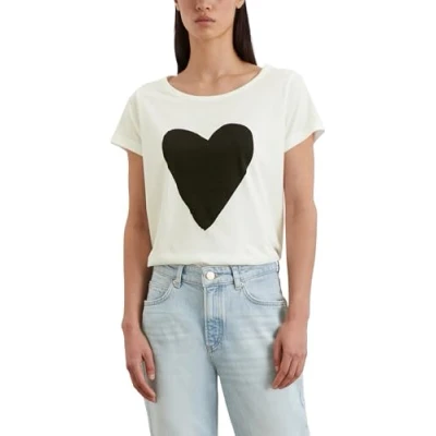 Afbeelding van Marc OPolo T shirt voor dames met ovale hals, regular fit, 152, L