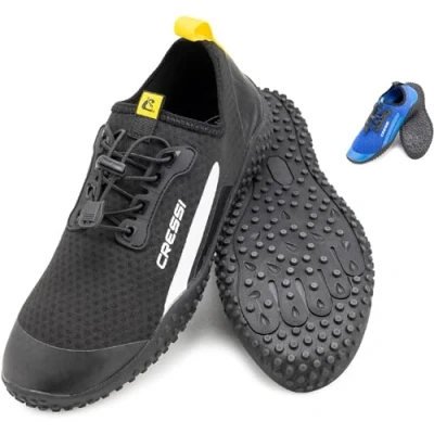 Afbeelding van Cressi Sonar Shoes Unisex Adult Waterschoen Microperforated Fabric, Zwart/Geel, 5/5.5 (38 EU)