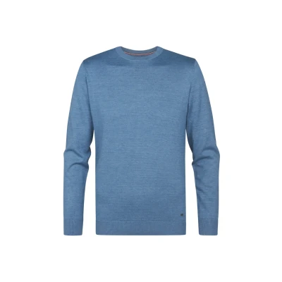 Afbeelding van Petrol Industries Heren Fijngebreide Trui Regular Fit Ronde Hals Truien Pullover Grijs Maat S