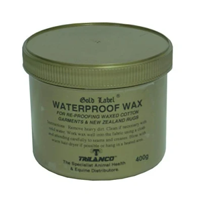 Afbeelding van Waterproof Wax, Gold Label. Re proofing For All Waxed Cotton Garments, 400 GM