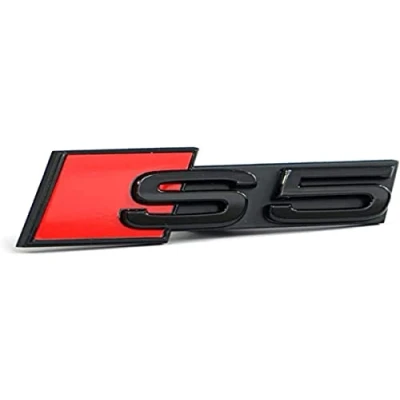 Afbeelding van Audi 8W6071805 belettering Clip S5 Tuning grille Black Edition embleem, zwart/rood