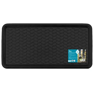 Afbeelding van JVL Opus Gegoten Rubber Boot Tray Mat, 41x81cm, Zwart, Pack van 1