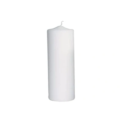 Afbeelding van Rayher 3119200 stompkaars, wit, rond, lengte 25 cm, 6 cm ø, 100% paraffine, RAL keurmerk, ronde kaars, doopkaars, communiekaars, onbewerkte kaarsen om te versieren en knutselen