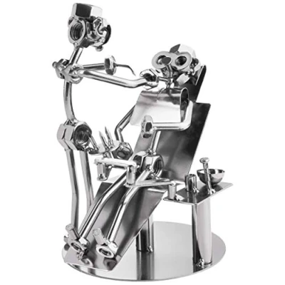 Afbeelding van BRUBAKER Schroef Man Tandarts Handgemaakte IJzer Figuur Metalen Geschenk voor Tandartsen, Tandheelkundige Assistenten en Verpleegkundigen