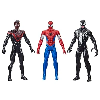 Afbeelding van Hasbro Gaming, Marvel Titan Hero gelede Spider Man/Spider Man Miles Morales/Venom, Veelkleurig