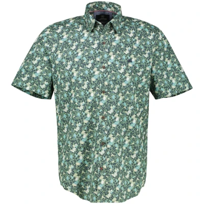 Afbeelding van LERROS Overhemd Bloemenprint Groen/dessin XL