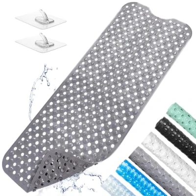 Afbeelding van GUYUWE Antislip mat 100 x 40 cm voor bad en douche (Grijs)