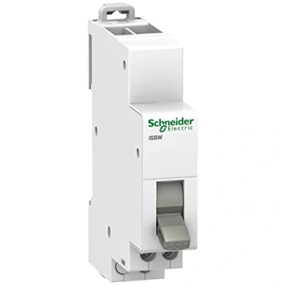 Afbeelding van Schneider electric aan uitschakelaar 2 polig draaigreep met nulstand schroefaansluiting 0nc 0no ip40 20a verdelerinbouw a9e18073