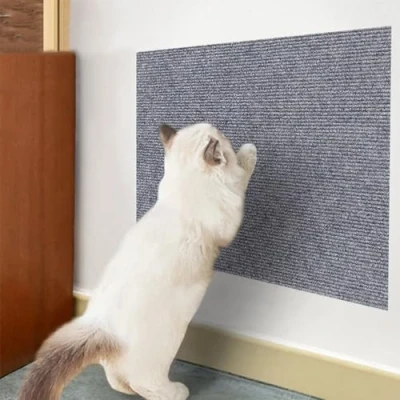 Afbeelding van Krabmat voor katten, zelfklevend, krasbescherming bank, kat, doe het zelf krabtapijt, kat bomen, kattenmuur, meubels, krabbomen en bankbescherming, 200 x 40 cm