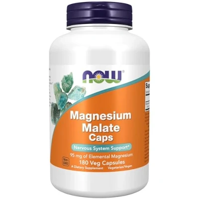 Afbeelding van Now Foods Magnesium Malate 180v ules