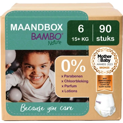 Afbeelding van BAMBO Nature Dreamy Nachtbroekjes 8 15 jaar (35 50 kg) 60 stuks Maandbox 0% onnodige toevoegingen Ideaal voor de gevoelige huid Nordic Swan Ecolabel