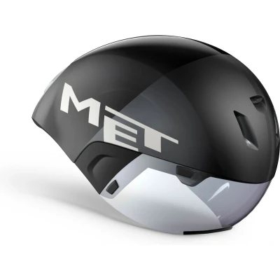 Afbeelding van MET Codatronca Fietshelm Tijdrit Maat S Black Silver Matt Glossy