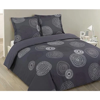 Afbeelding van Vision Beddengoed Dekbedovertrek Fabrizio grijs 240 x 220 cm met 2 kussenslopen 100% katoen