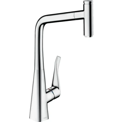 Afbeelding van Hansgrohe 14884000 Metris Select keukenkraan met één hendel (comfort hoogte 320 mm uittrekbare uitloop) chroom