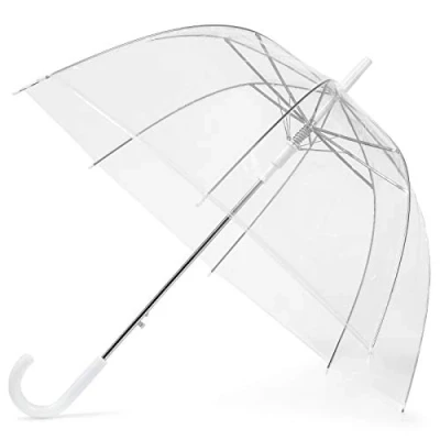 Afbeelding van GadHome Transparante paraplu Grote doorzichtige van 85 cm, koepelparaplu&#039;s voor dames, trouwparaplu Lichte paraplu, automatische dames met witte C handgreep