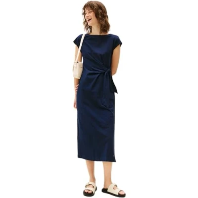 Afbeelding van Tommy Hilfiger midi jurk marine