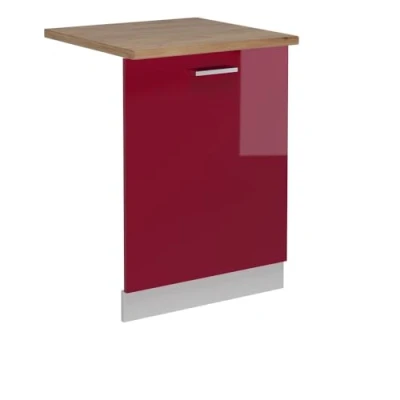 Afbeelding van Vicco R Line Vaatwasser deksel 60 cm , WB Eik Bordeauxrode hoogglans