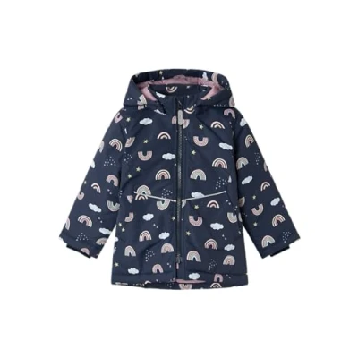 Afbeelding van NAME IT MINI tussenjas NMFMAXI met all over print donkerblauw/roze rainbow