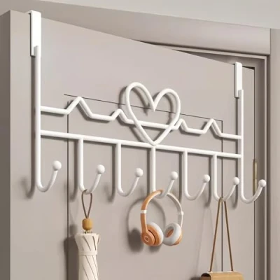 Afbeelding van Over de deurhaak, overdeurhanger voor jas, handdoek, tas, badjas (1 pak, wit)