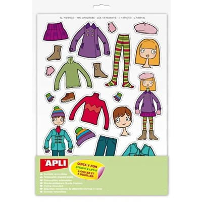 Afbeelding van APLI Kids 11438 Gomets met het thema The Wardrobe 3 vellen