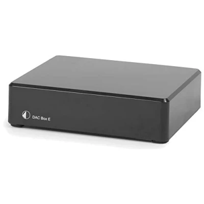 Afbeelding van Pro Ject DAC Box E Digitaal Analoog Omzetter HD Muziek tot 24/192 kHz, Optische en Coaxiale Ingangen, Compact Ontwerp, Made in Europe Zwart