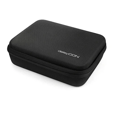 Afbeelding van deleyCON Hardcase voor GoPro Actiecamera en Accessoires Robuust Duurzaam Stofbescherming Stootbescherming Spatbescherming HERO 12 11 10 9 Size L Zwart