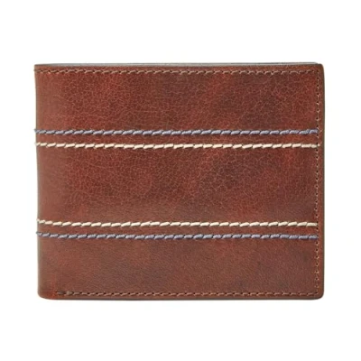 Afbeelding van FOSSIL Kaarthoes Reese Bifold With Flip ID Brown Bruine