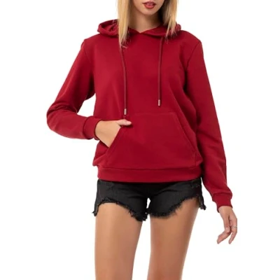 Afbeelding van Red Bridge Damestrui met capuchon, sweatshirt, hoodie, pullover, premium basic, bordeaux, XXL