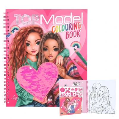 Afbeelding van Depesche TOPModel kleurboek met pailletten