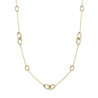 Afbeelding van YO&amp;NO Ketting Goud Anker Ovaaltjes 43/45cm 1.2mm Sieraden Vrouw 585