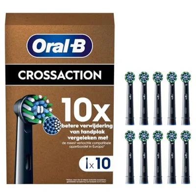 Afbeelding van Oral B Pro Cross Action Zwart Opzetborstels 10 Stuks