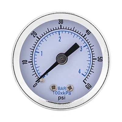 Afbeelding van Waterdruk Gauge, 1/8&quot;BSPT Metalen drukmeter Manometer Drukmeetinstrument voor Water Air Olie Wijzerplaat Instrument 0 60psi 4bar