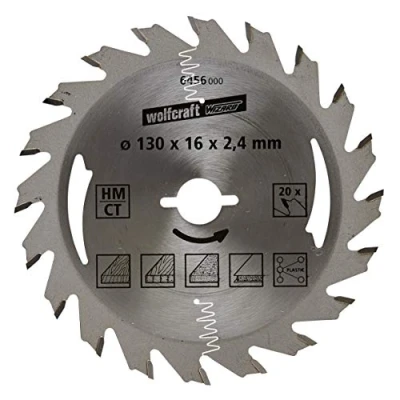 Afbeelding van Wolfcraft 6456000 Hardmetaal cirkelzaagblad 127 x 16 mm Aantal tanden: 20 1 stuk(s)