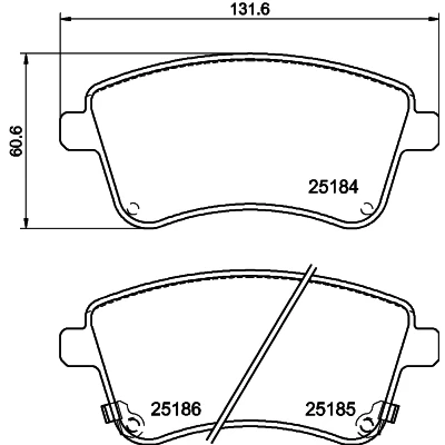 Afbeelding van Remblokkenset, schijfrem HELLA PAGID 8DB 355 015 331