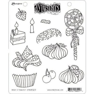Afbeelding van Ranger Dylusions Cling Stamp Set Bake It Yourself DYR80213 Dyan Reaveley (02 22)