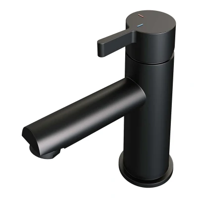 Afbeelding van Brauer BlackEdition Wastafelmengkraan opbouw laag model E mat zwart
