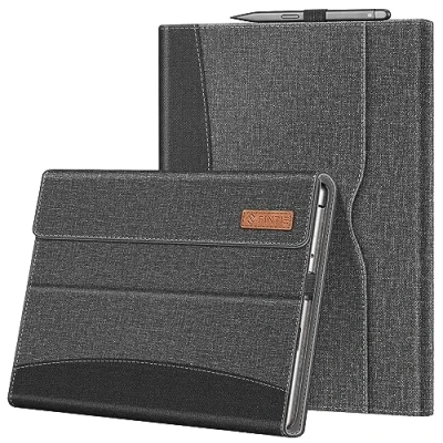 Afbeelding van Fintie Hoes Compatibel met Microsoft Surface Pro 8 (13 inch, 2021 release) Multi Angle Portfolio Zakelijke Cover Pocket en Stylus Houder, Type Toetsenbord, (*Zwart)