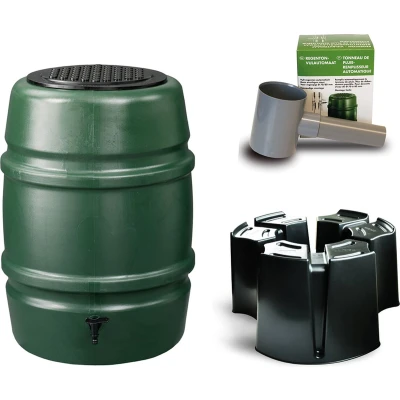 Afbeelding van Regentonset Harcostar 168 Liter Groen + Voet Vulautomaat