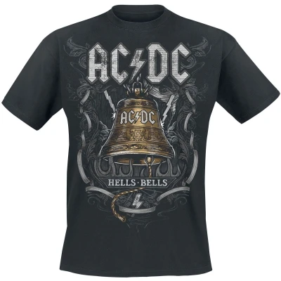 Afbeelding van AC/DC Hells Bells T shirt zwart 4XL Katoen Band merch, Bands, Duurzaamheid
