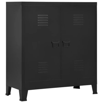 Afbeelding van vidaXL Opbergkast industrieel 90x40x100 cm staal zwart