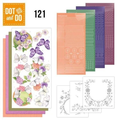 Afbeelding van Dot and Do 121 Jeanine`s Art Vlinders en Bloemen