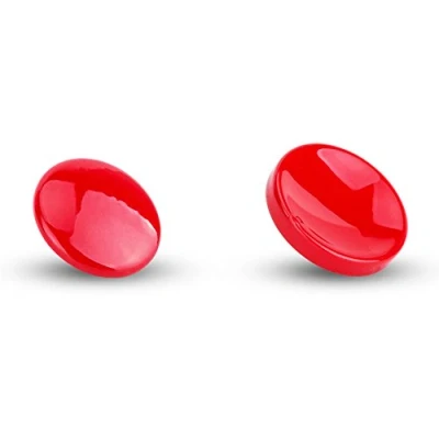 Afbeelding van JJC SRB Soft Release Button voor camera&#039;s met een Shutter Socket (Convex/Concave Surface Pack) Bright Red Kit