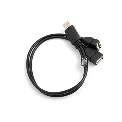 Afbeelding van SYSTEM S Y Kabel USB Type A Plug naar 2 x Socket Splitter Oplaadkabel Adapter
