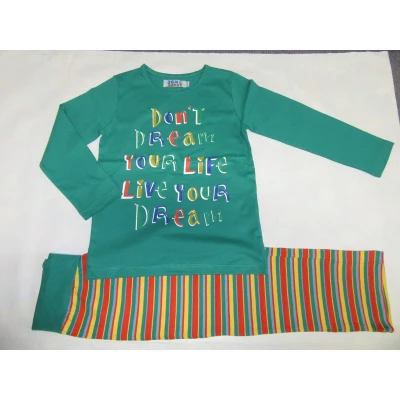 Afbeelding van Wiplala Jen &amp; James Pyjama Meisje Groen Dream 8 jaar 128