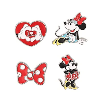 Afbeelding van Disney Minnie Mouse Veelkleurig emaille Kostuum 4 delig Pin Set GH00091L.PH, Messing