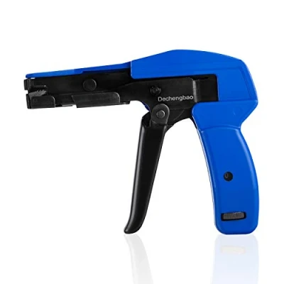 Afbeelding van Kabelbinder Gun, Dechengbao Professional Zip Tie Gun Kabeldraad Bevestiging en afgesneden Tool , Installeer knip Plastic Nylon Ties Gegoten Staal Flush Cut