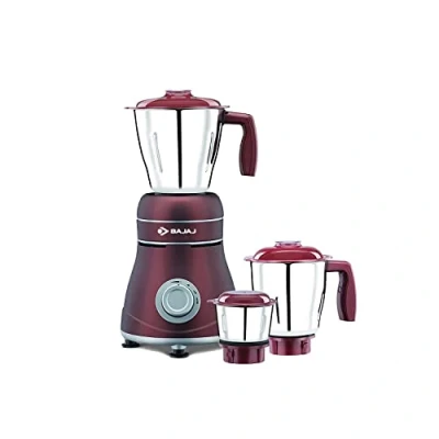 Afbeelding van Bajaj Ivora Crimson Red, 800 watt, mengmolen met 3 potten, antikiem en stofcoating, rood [energieklasse A++]