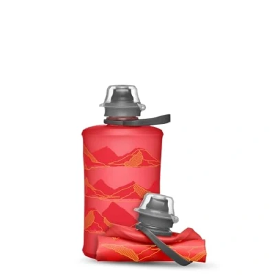 Afbeelding van Hydrapak Mountain Stow (350 ml, 12 oz) Opvouwbare waterfles Ultralight &amp; Packable Travel Bottle, Flexibele Skiën, Hike, Bike of Climb Squeeze Flask Redwood Red