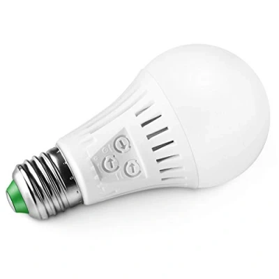 Afbeelding van Elrigs E27 ledlamp met bewegingsmelder en schemeringssensor, 7 W vervangt 60 gloeilamp, bereik, tijd schemerdrempel instelbaar, koudwit (6000 K)